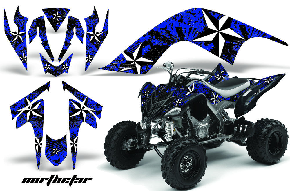 North Star - Blue Background White Design