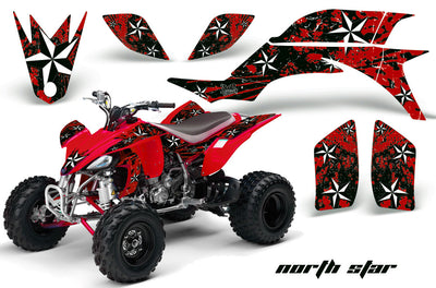 North Star - Red Background White Design