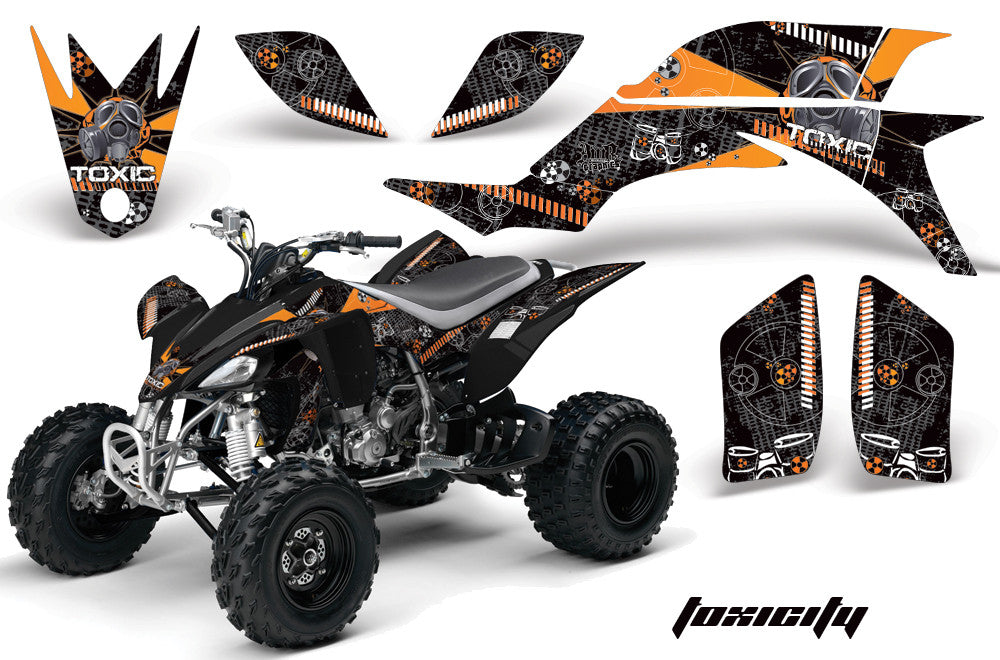 Toxicity - Black Background Orange Design