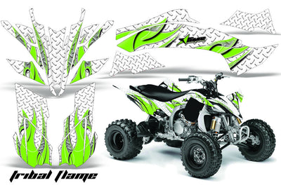 Tribal Flame - White Background Green Design (2009-2013)
