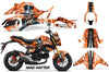 Orange Black Mad Hatter Design on a Honda Grom 125 Graphics Kit (2017–2020)
