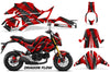 Red Dragon Flow Design on a Honda Grom 125 Graphics Kit (2017–2020)