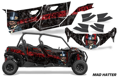 Mad Hatter - BLACK Background RED design