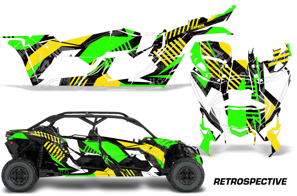 Retrospective - GREEN design YELLOW background