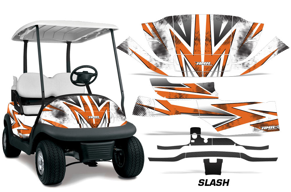 SLASH - White Background ORANGE design