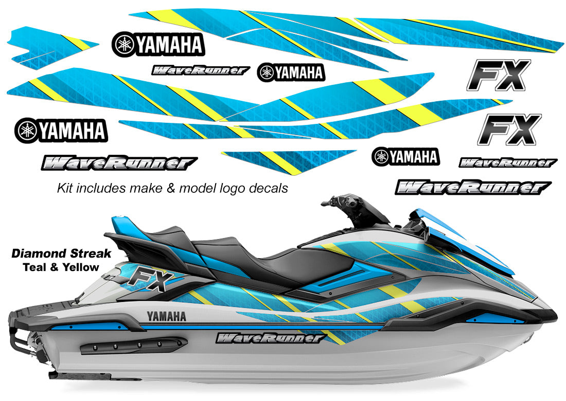 Yamaha WaveRunner FX HO Accent Graphics (2019 & newer) - Diamond Mesh