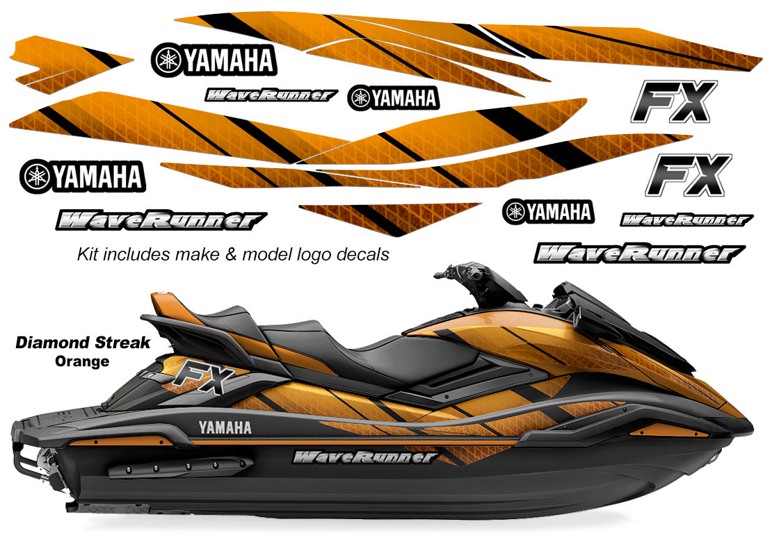 Yamaha WaveRunner FX HO Accent Graphics (2019 & newer) - Diamond Mesh