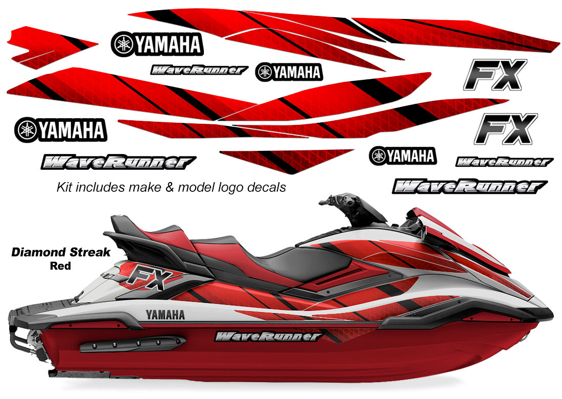 Yamaha WaveRunner FX HO Accent Graphics (2019 & newer) - Diamond Mesh