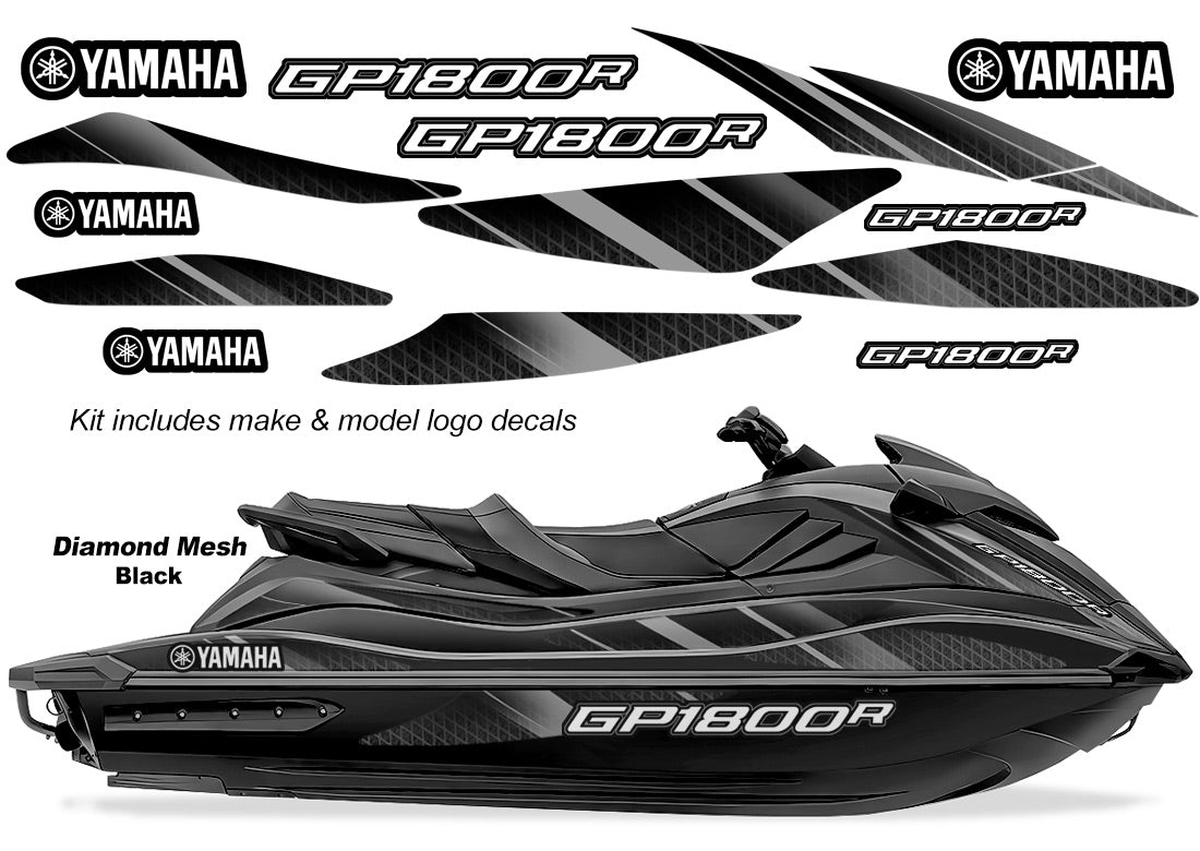 Yamaha WaveRunner GP 1800 Accent Graphics (2021-2026) - Diamond Mesh