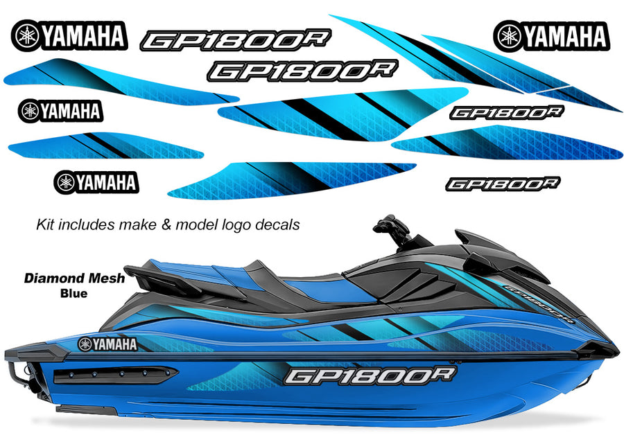 Yamaha WaveRunner GP 1800 Accent Graphics (2021-2026) - Diamond Mesh