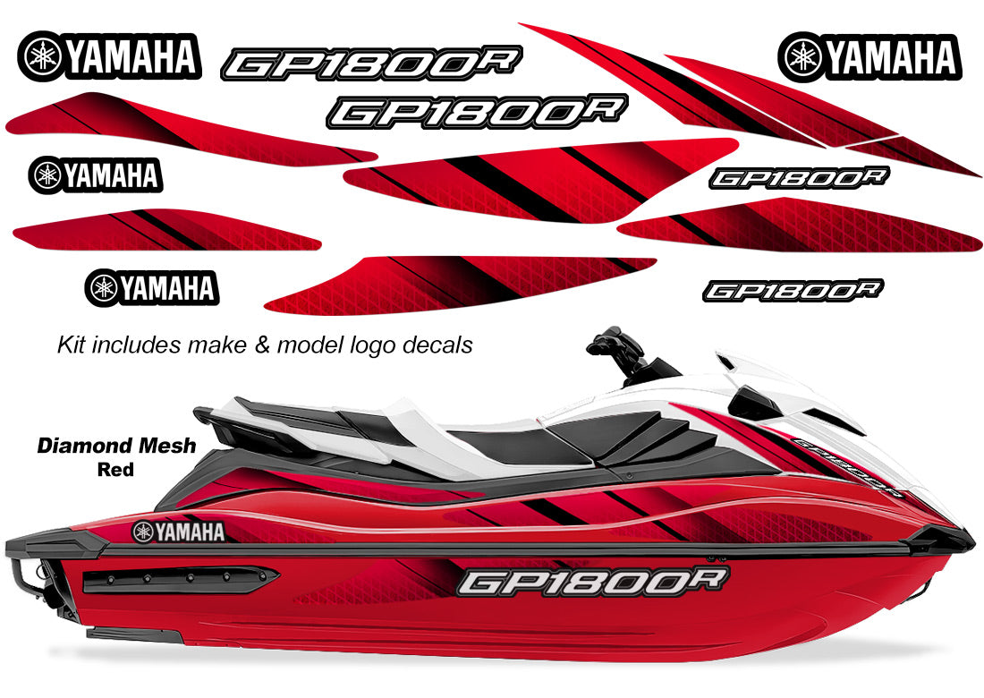 Yamaha WaveRunner GP 1800 Accent Graphics (2021-2026) - Diamond Mesh