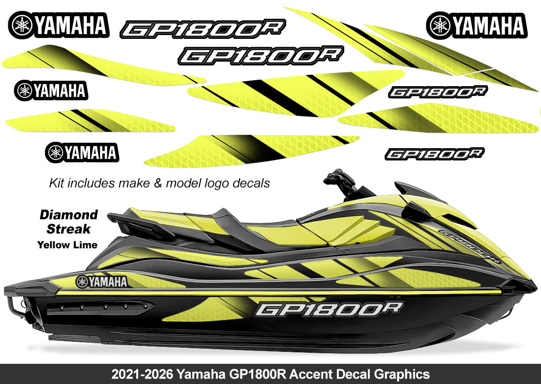 Yamaha WaveRunner GP 1800 Accent Graphics (2021-2026) - Diamond Mesh
