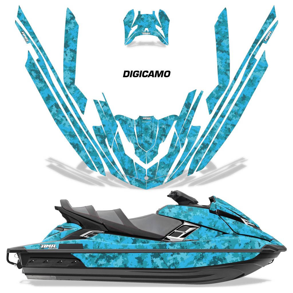 Digi Camo - Aqua Blue Design