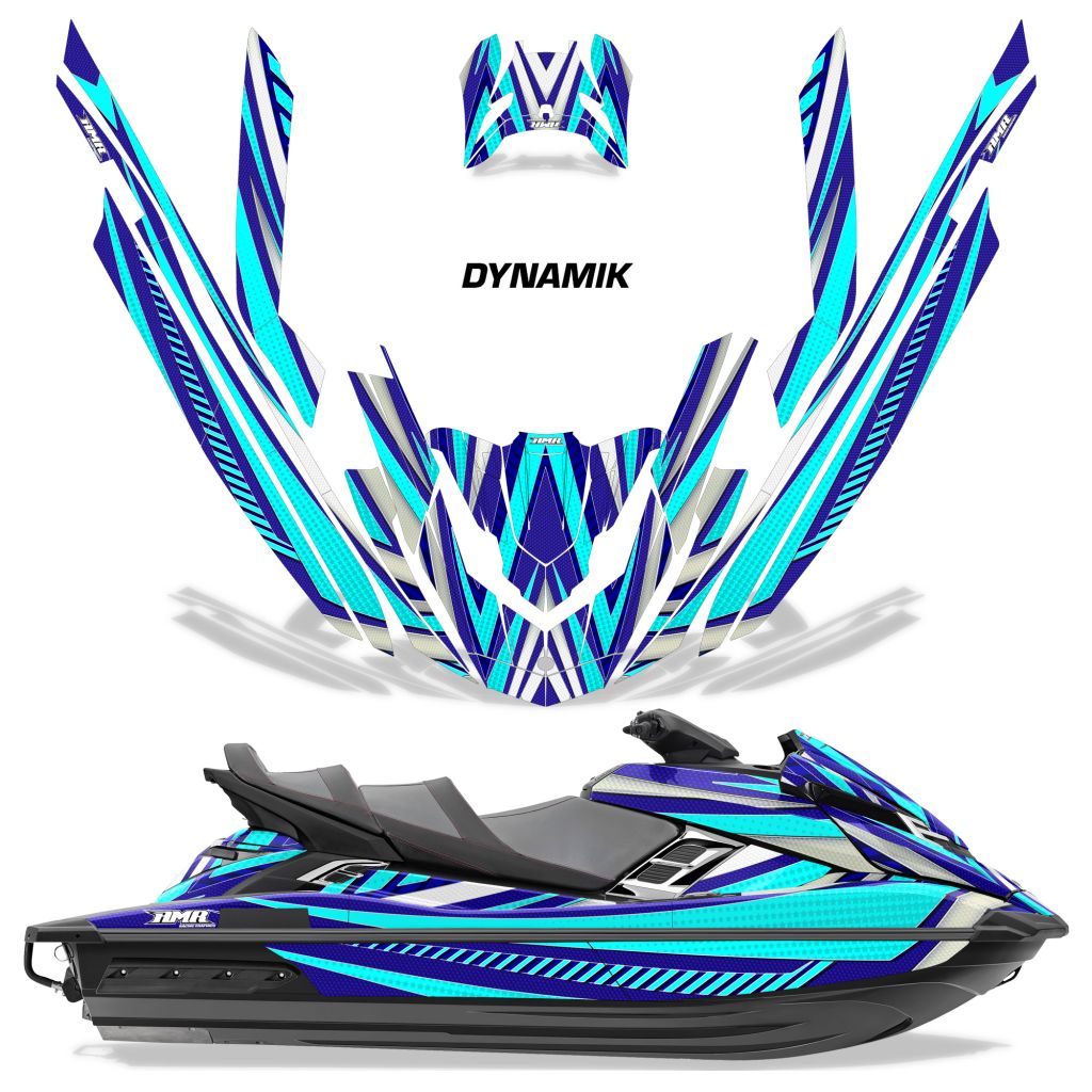 thumbnail image 2 of Yamaha Waverunner FX SVHO Limited 2020 Graphics Decal Sticker Kit - Blue & Black 2 of 3