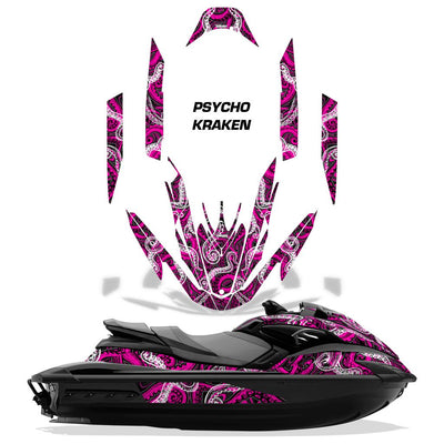 Psycho Kraken - BLACK background PINK design