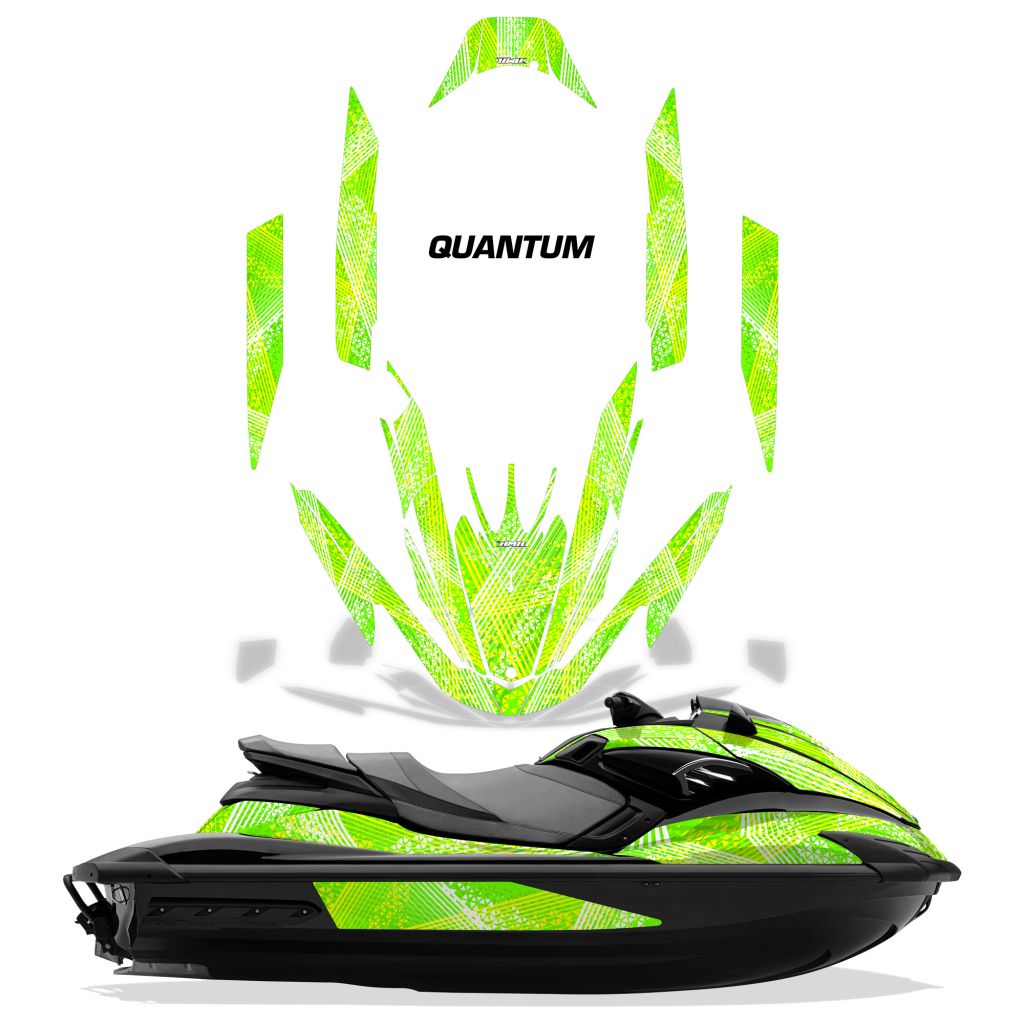 Quantum - GREEN background YELLOW design