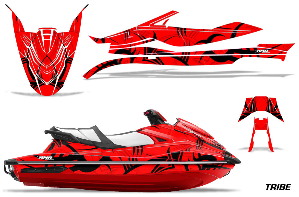 Tribe - RED background BLACK design