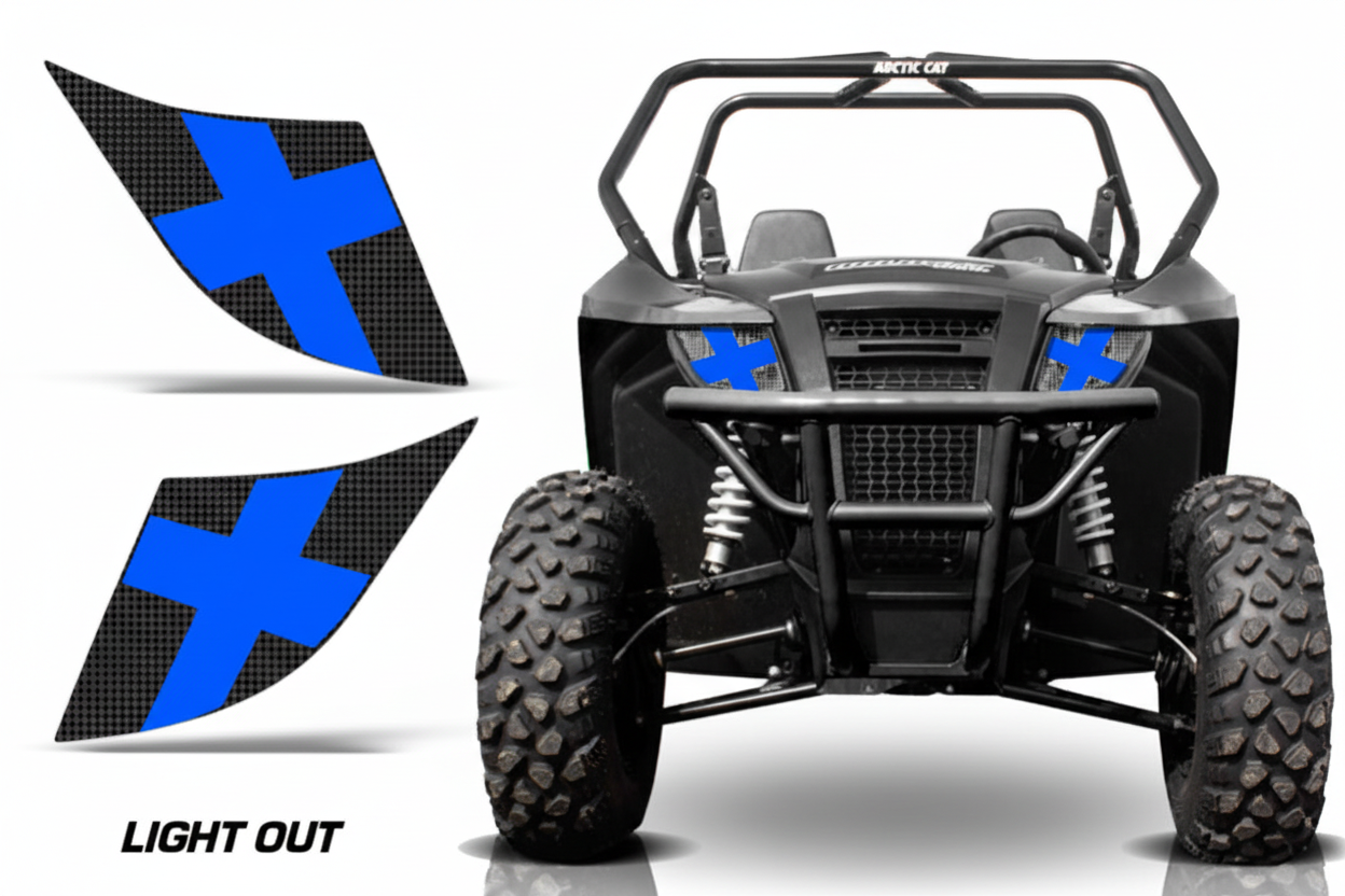 Light Out Blue headlight graphics