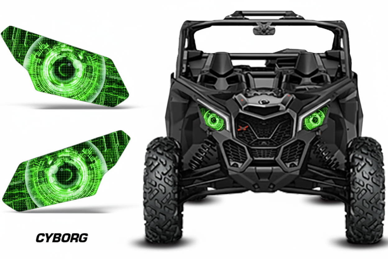 Cyborg - Green Eye Headlight Decals