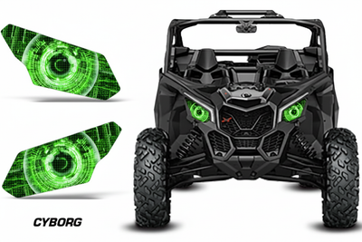 Cyborg - Green Eye Headlight Decals