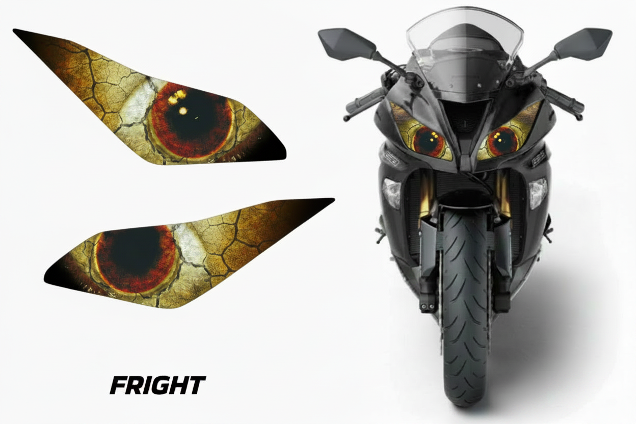 Kawasaki Ninja 636 Headlight Decal - Fright Eye Design