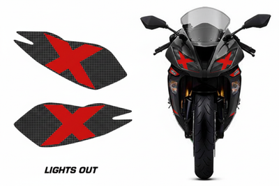 Kawasaki Ninja ZX-6R Headlight Graphics Lights Out Red