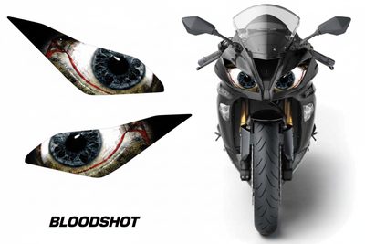 Kawasaki Ninja 636 Headlight Decal - Bloodshot Eye Design