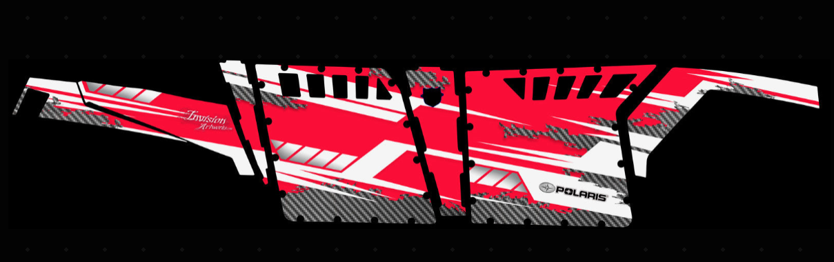 Polaris RZR 800 4-Door Graphics flat lay design sheet
