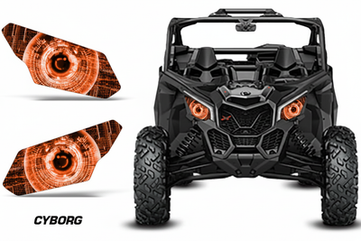 Cyborg - Orange Eye Headlight Decals
