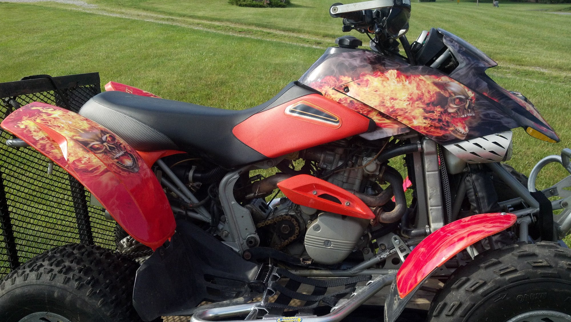 Nitro - Red/Black Background Natural Fire Design