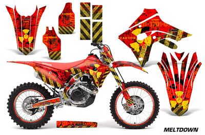 Meltdown - RED background YELLOW design  (Shown with Number Plates)