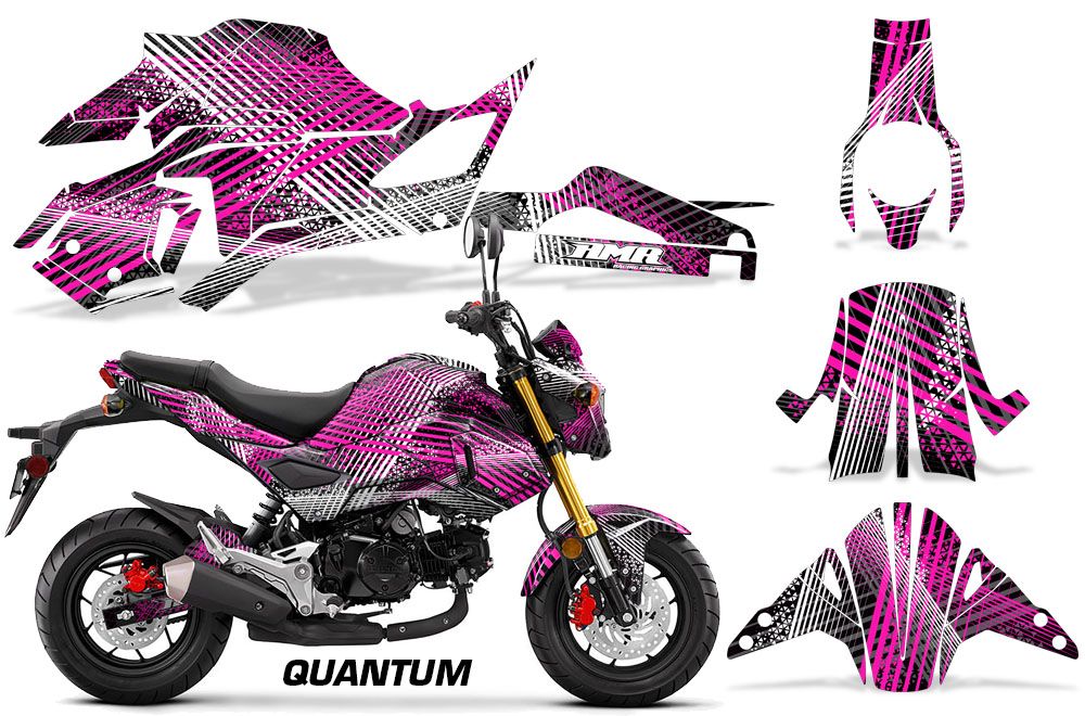 Black Pink Quantum Design on a Honda Grom 125 Graphics Kit (2017–2020)