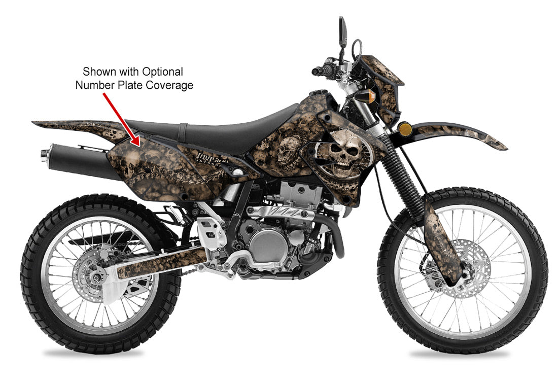 Factory Efx DRZ400SM Front Number Plate Graphic Kit – DRZ400E Decals, Headlight Stickers