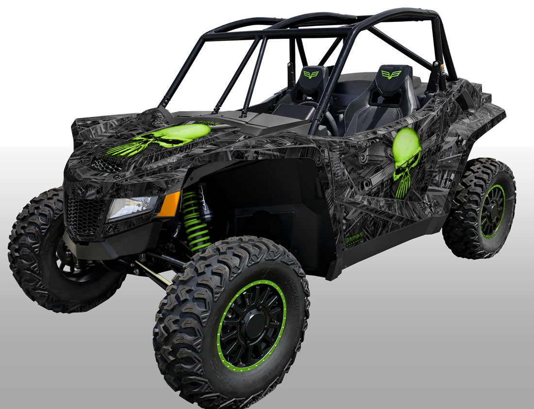 Arsenal - BLACK background BRIGHT GREEN design