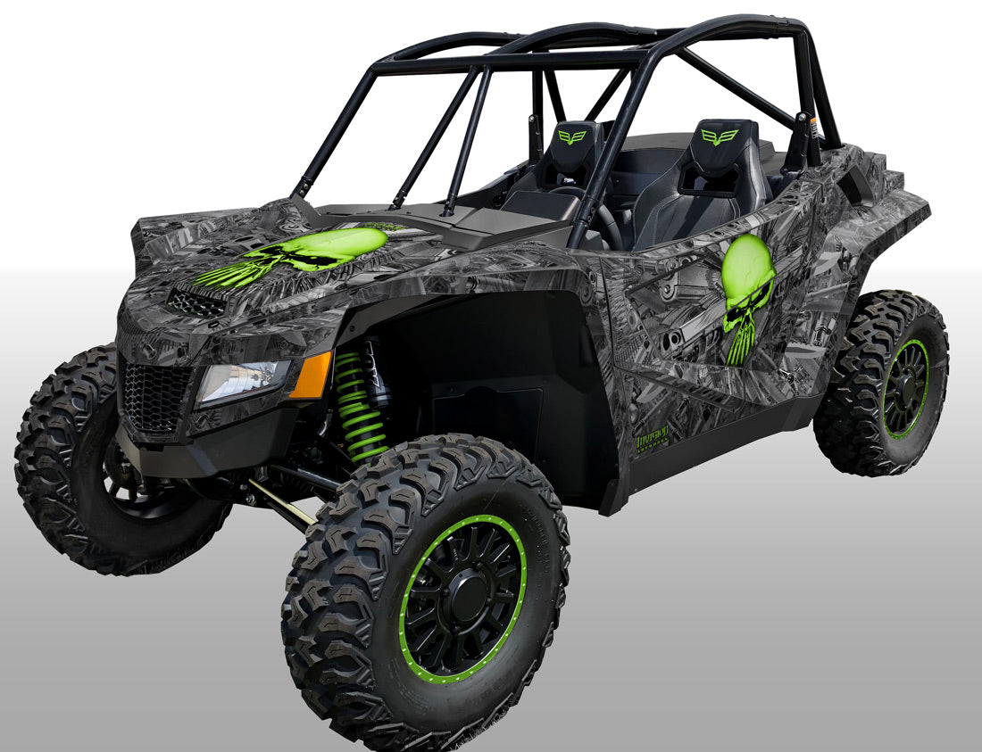 Arsenal - GRAY background BRIGHT GREEN design