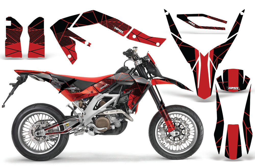 Geometrick - BLACK background RED design