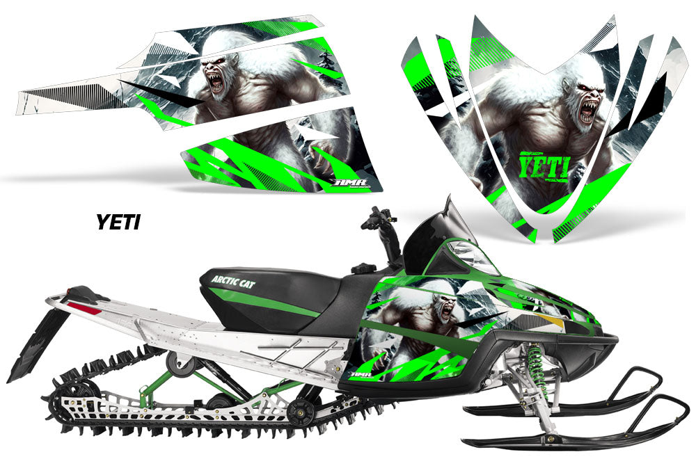 Arctic Cat Snowmobile Sticker Decal Set Of 2- 10"x 1.5" Green - Foto 3