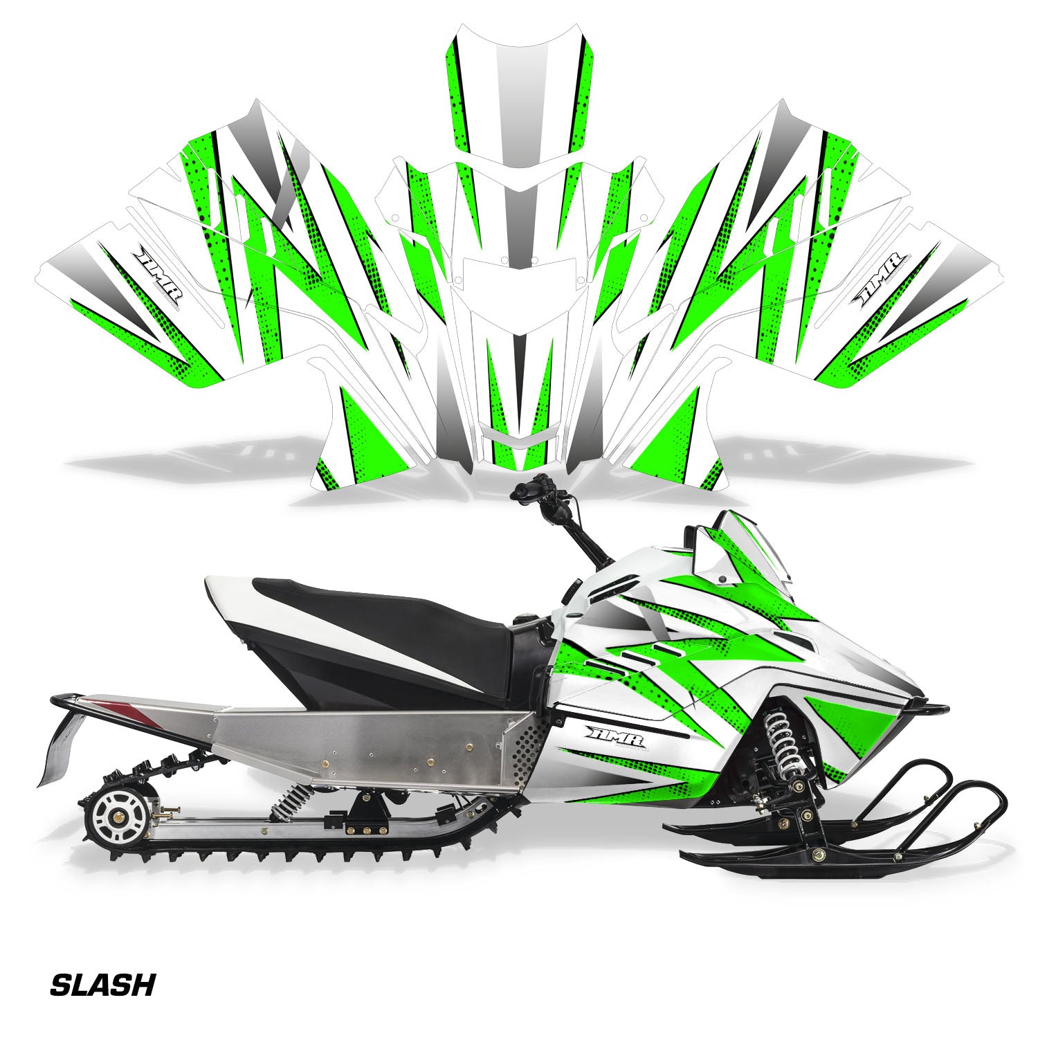 Slash - White Background/ Green Design