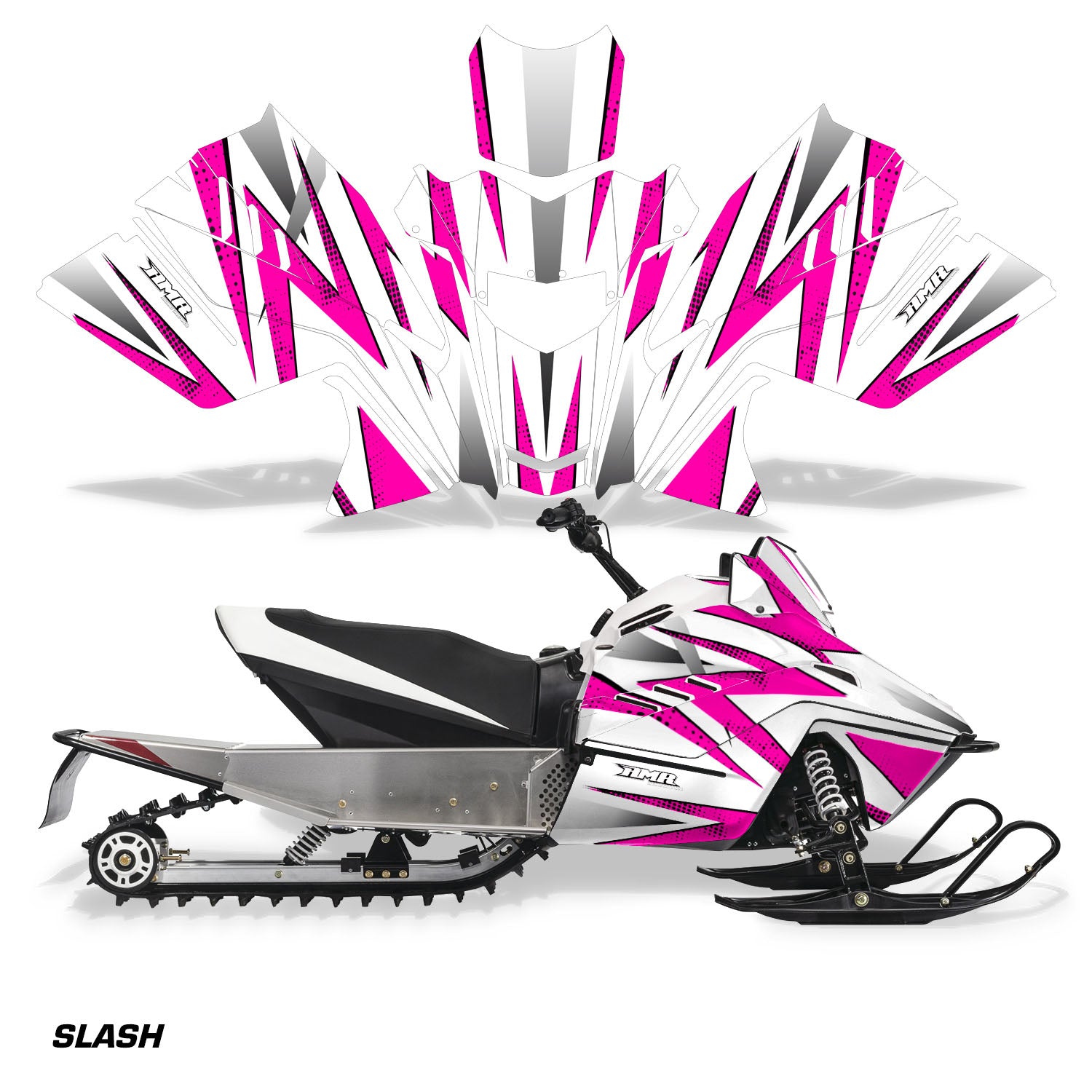 Slash - White Background/ Pink Design