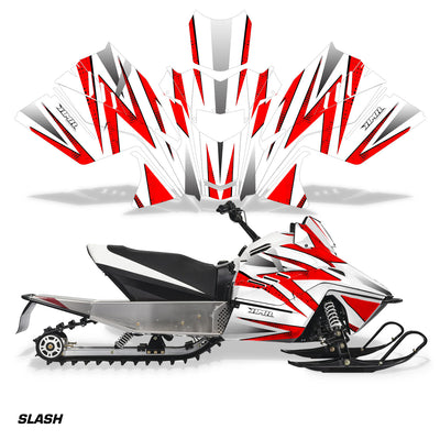 Slash - White Background/ Red Design
