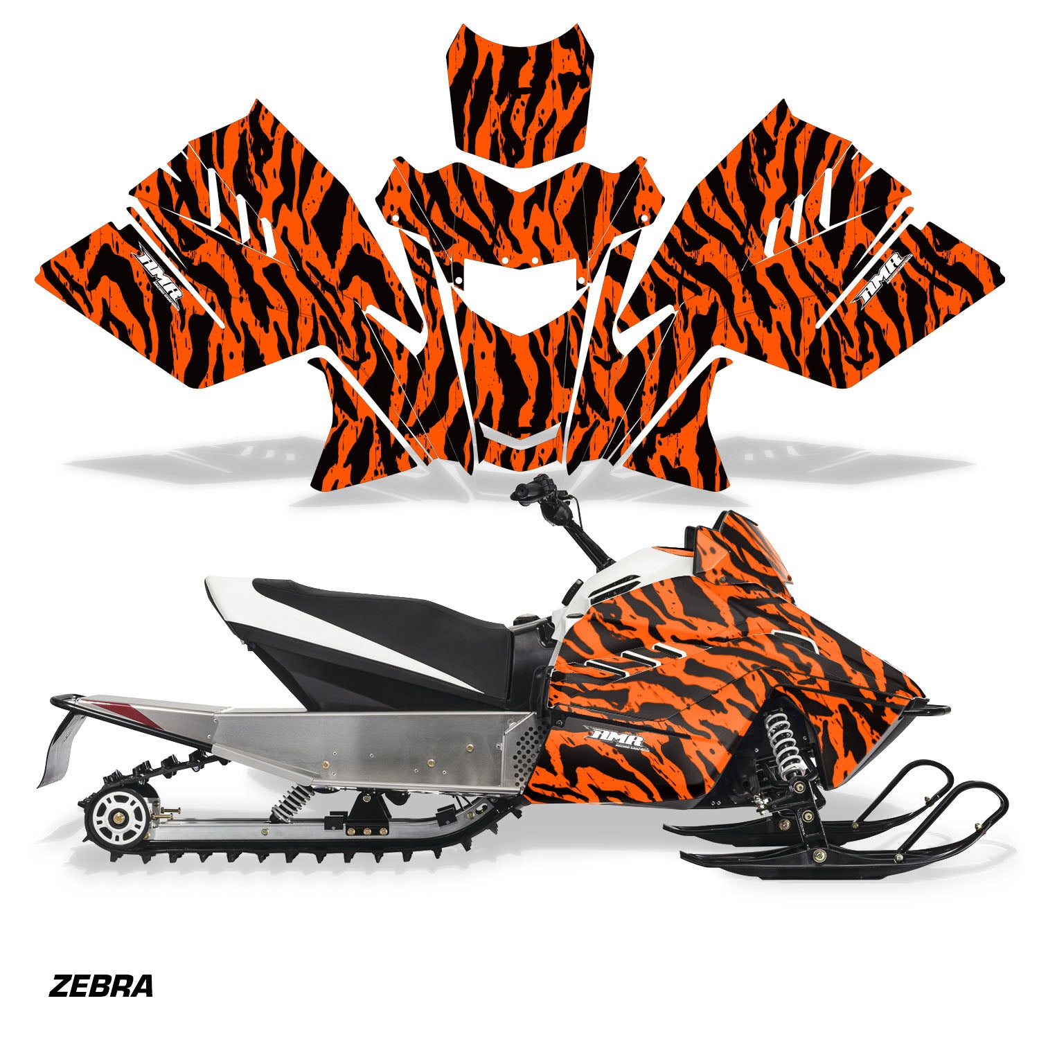 Zebra - Orange Background / Black design