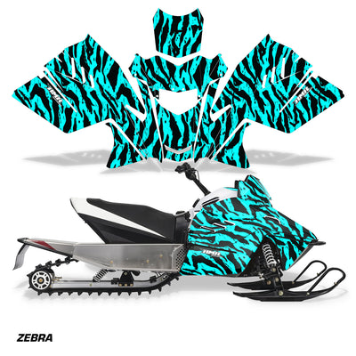 Zebra - Teal Background / Black design