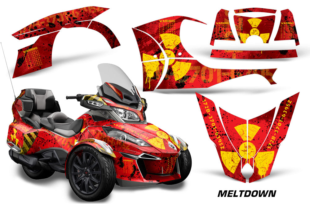 Meltdown - RED background YELLOW design