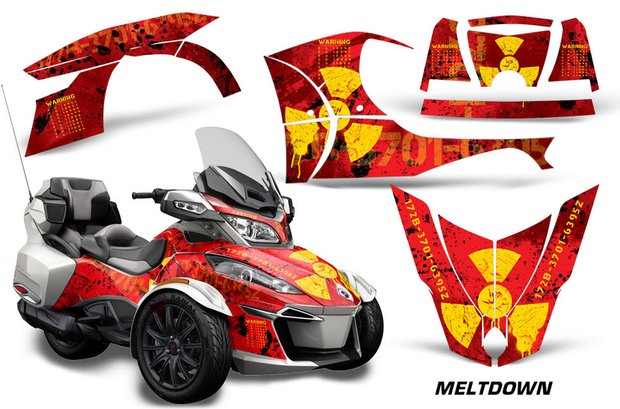 Meltdown - RED background YELLOW design