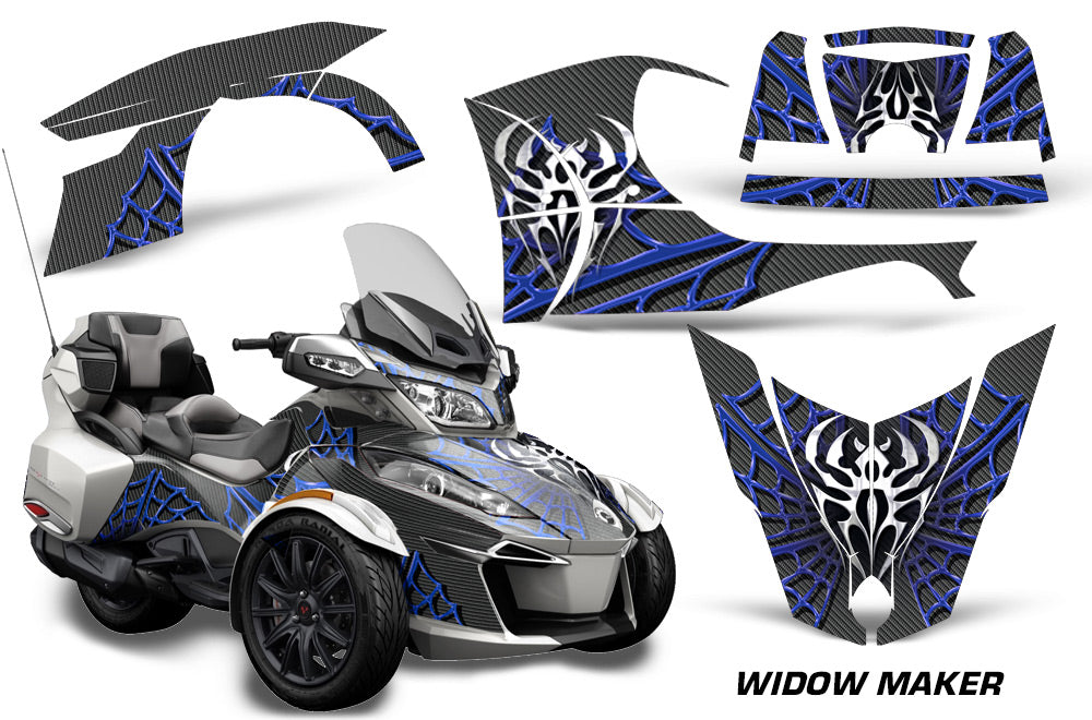 Widow Maker - BLACK background BLUE design