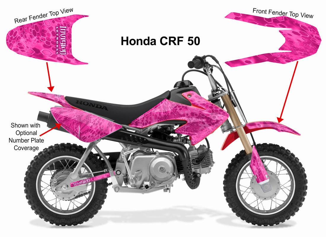 Kit déco Color: Pinky Honda HM 50cc SuderGraphics