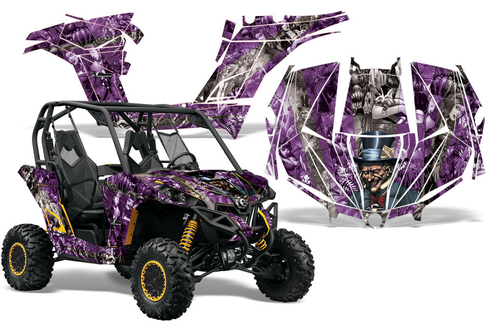 Mad Hatter - PURPLE background SILVER design