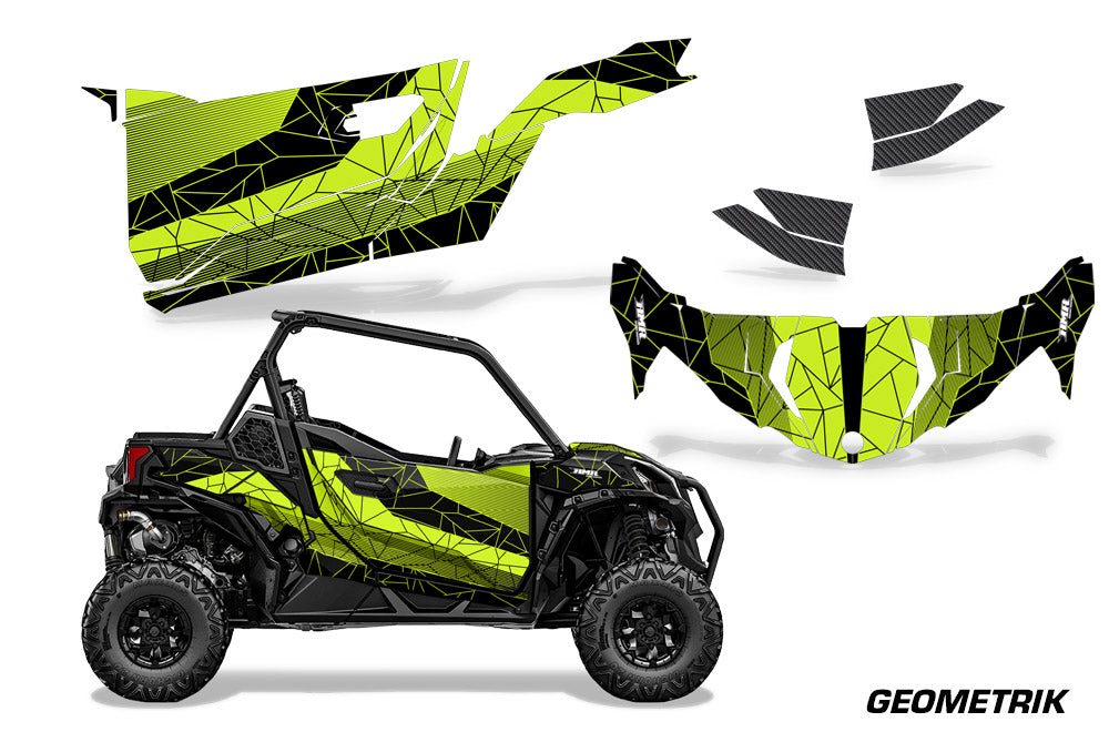 Geometrik - MANTA GREEN background BLACK design