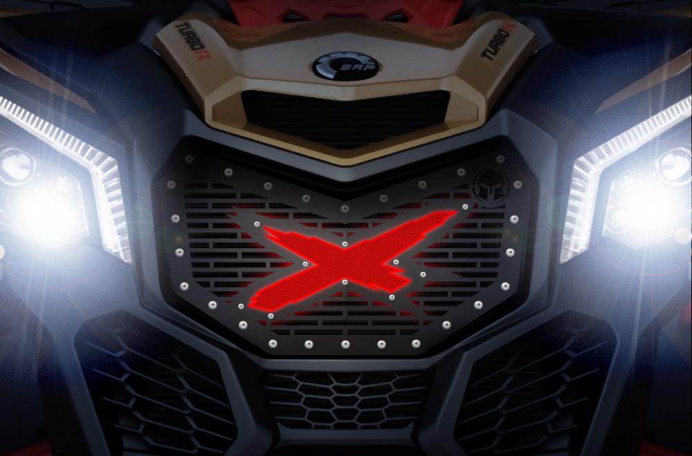 Custom Grille for CanAm Maverick X3 with LED X-Lite - X Design