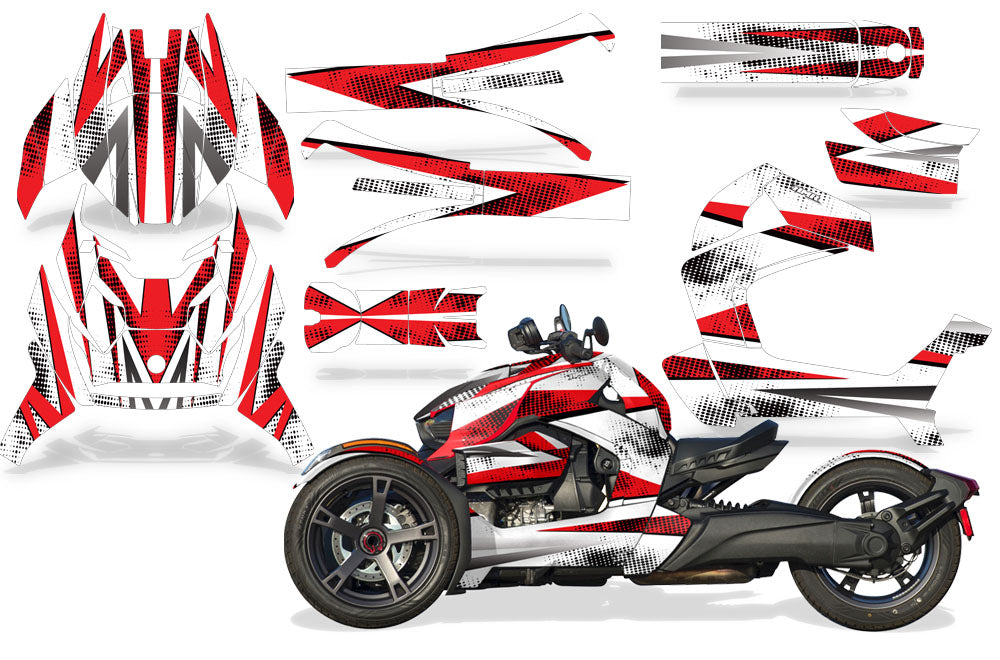 Slash - WHITE background RED design